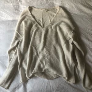 Cream V-Neck Sweater